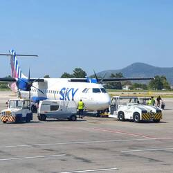 Der letzte Inlandsflug, wieder mit einer ATR 76 in einer Stunde zum nächsten Zielort (Athen)