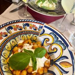 We both had gnocchi for lunch. So tender!