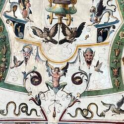 One of my favorite parts of the Uffizi was the grotesques on the ceiling along the east gallery.