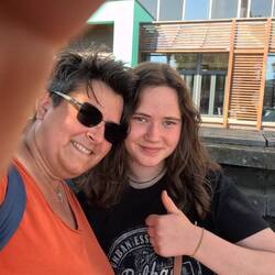 Nachher dann etwas zerzaust.