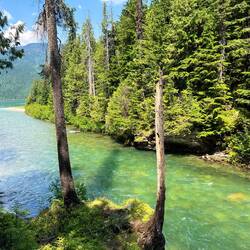 200 m from fall to lake