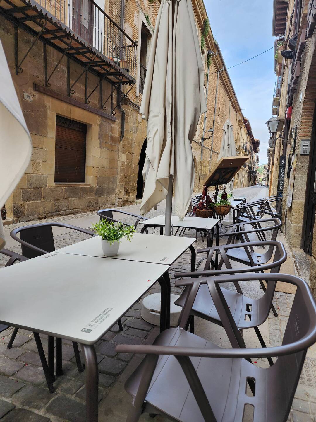The street view of where I'm sitting having breakfast