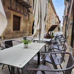 The street view of where I'm sitting having breakfast