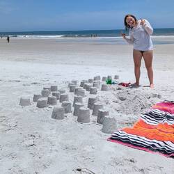Meanwhile, back in Jax Elizabeth was building a sandcastle empire!