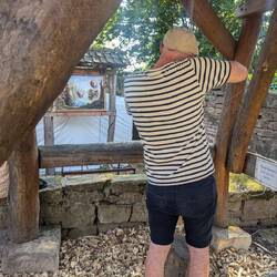 Als je hier snel genoeg 3 keer raak schoot verscheen er een "C"