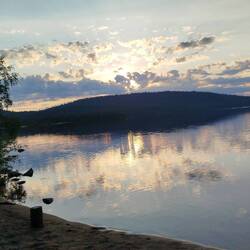 Schlafplatz am Abend. Wunderschön.