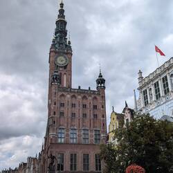 Clock tower at town hall