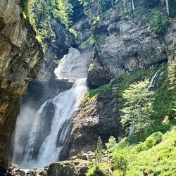 The second waterfall - the water streaming through the archways