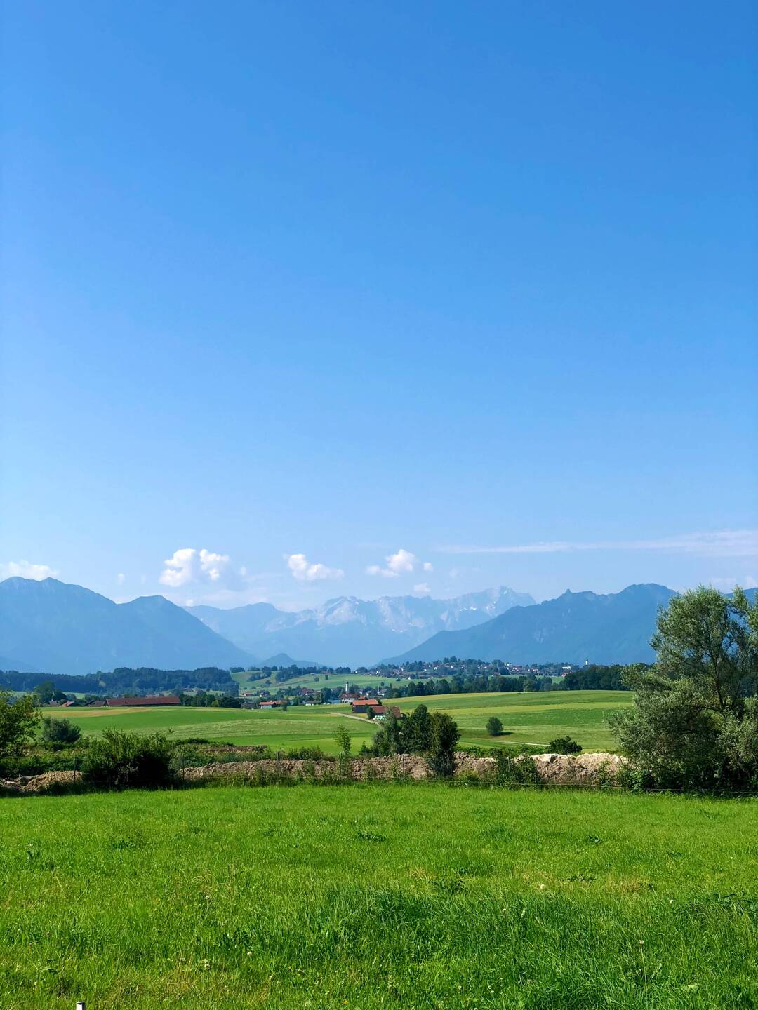 Blick von unserem Stellplatz auf den Riegsee