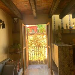 Tiny balcony overlooking Calle Chorro