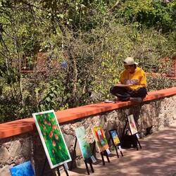 Young artist at work