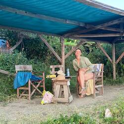 Wie wir am Abend den Sonnenuntergang genossen haben