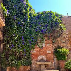 A beautiful city fountain from the Roman times in Tarragona