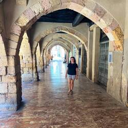 Some porticos from the Roman times, in the square, which was all surrounded by the porticos