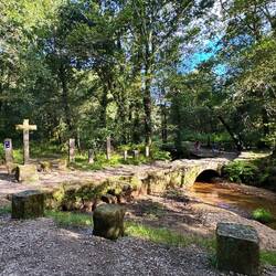 Bagpiper playing along this path