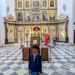 We lingered after mass in the Orthodox church for an hour