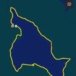 Our hike. I did forget to start it so it missed the first bit though.