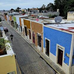 Ausblick von der Stadtmauer auf Campeche