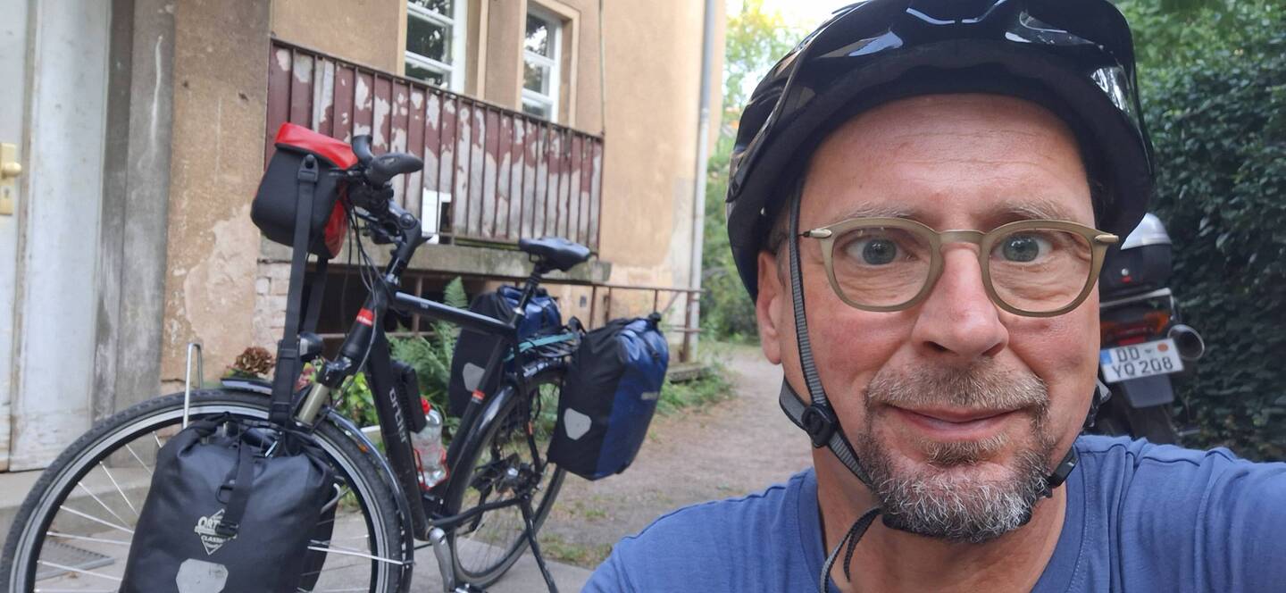 Los geht's. Start zu Hause.