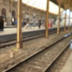 Our train arriving at Nice Ville Station.