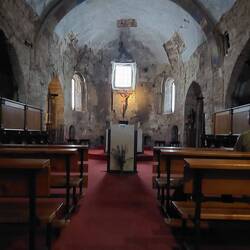 Die Klosterkirche in Rabanal del Camino. Hier erhalten wir Pilger im Anschluss den Segen der Mönche.