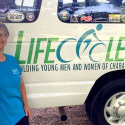 Grace - our wonderful sag wagon support person