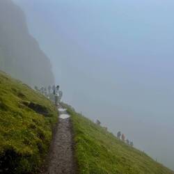 ... hier sieht man erst einmal, wie steil das ist!