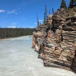 Ende der Athabasca Falls