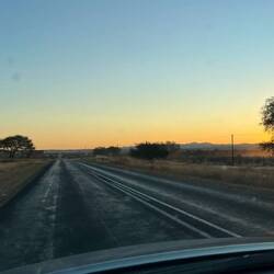 Der erste wunderschöne Sonnenuntergang