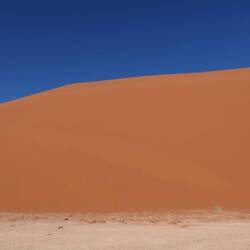 Der weiße Punkt ganz oben ist ein Mensch auf der über 100m hohen Düne 45