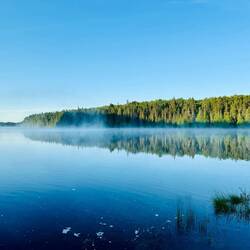 Wunderschöner Morgen-See-Nebel