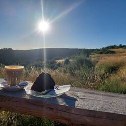Frühstück drei Kilometer weiter in Manjarín.