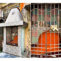 No idea what this is, but it looks like a place to leave offerings ... Banganga Temple Tank Area.