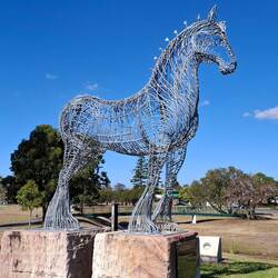 Clydesdale statue - same artist as The Kelpies in Scotland UK