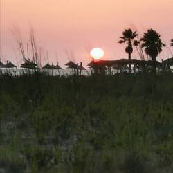 Sonnenuntergang und mit ihr ging auch der Wind, etwas zur Ruhe