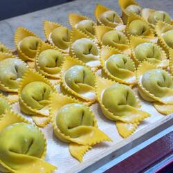 Cappellacci in a restaurant window. We ate some later, as you'll see.