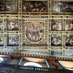 Ceiling of said hall.