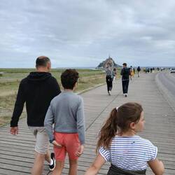 Traversée de la baie à pieds