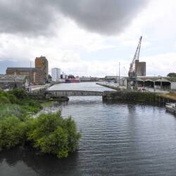 As seen from High Bridge; Low Bridge looking towards Sharpness lock