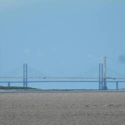 Severn Bridge and the Prince of Wales Bridges in the far distance