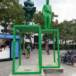 Richard Rogers and Renzo Piano by Xavier Veilhan, Center Georges Pompidou.