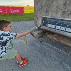 Me seeing if I could pull one of the stone blocks