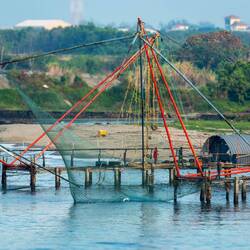 Chinese fishing nets — Kochi India.
