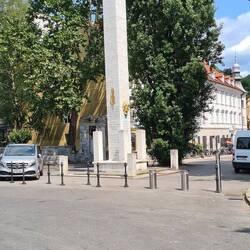 Statue zu Ehren von Napoleon, der in Slowenien sehr beliebt ist und gefeiert wird.
