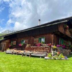 ..ein Stück zurück, ehe wir die Gottschaunalm erreichen.