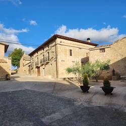 Up, through the plaza