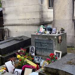 Jim Morrison's grave, Pere Lachaise Cemetery.