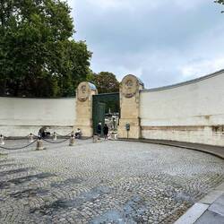 The entrance to Pere Lachaise Cemetery.