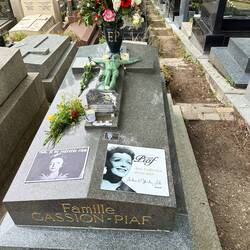 Edith Piaf's grave, Pere Lachaise Cemetery.