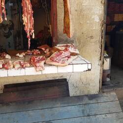 Typischer Fleischstand